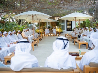 Mohammed bin Rashid Meets Fujairah Crown Prince in Dubai