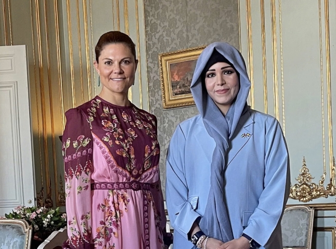 Crown Princess of Sweden Convenes with Sheikha Latifa bint Mohammed in Stockholm